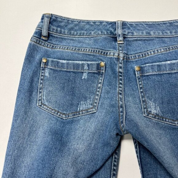 The Limited Women Slim Boyfriend Jeans Blue Stretch Medium Wash Low Rise Denim 0 - Picture 7 of 11